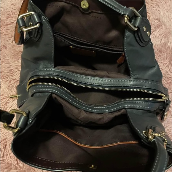 Coach dark navy blue tote - Picture 3 of 9